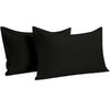 NTBAY 100% Brushed Microfiber Pillowcase with Envelope Closure, 4 Size, 24 Colors 2Pcs - Standard (20 x 26 inches) / Black - NTBAY