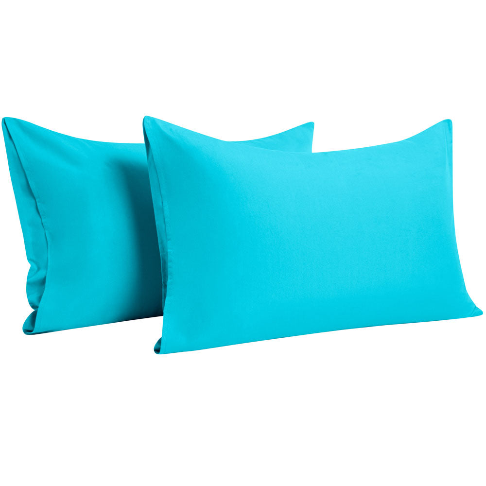 NTBAY 100% Brushed Microfiber Pillowcase with Envelope Closure, 4 Size, 24 Colors 2Pcs - Standard (20 x 26 inches) / Blue - NTBAY
