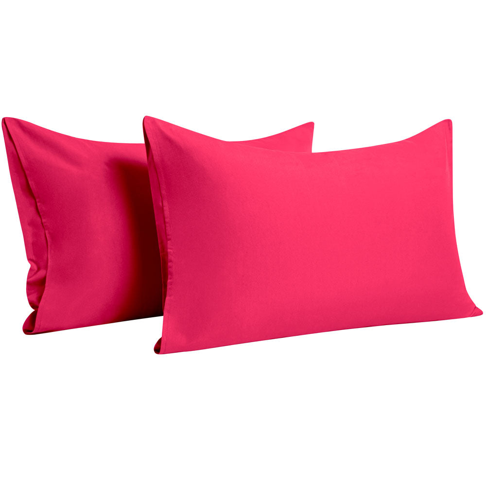 NTBAY 100% Brushed Microfiber Pillowcase with Envelope Closure, 4 Size, 24 Colors 2Pcs - Standard (20 x 26 inches) / Magenta - NTBAY