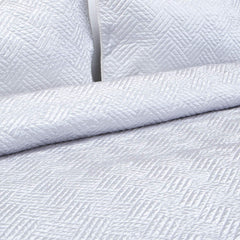 NTBAY 2/3 Piece Geometric Pattern Satin Quilt Coverlet Bed Set - NTBAY