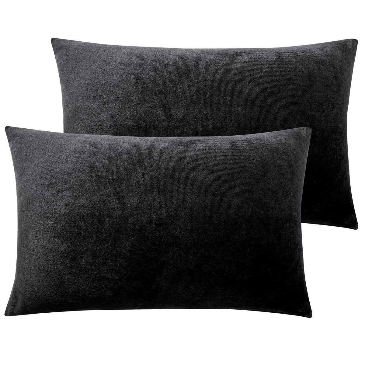 NTBAY 2 Pack Zippered Velvet Pillowcases - NTBAY