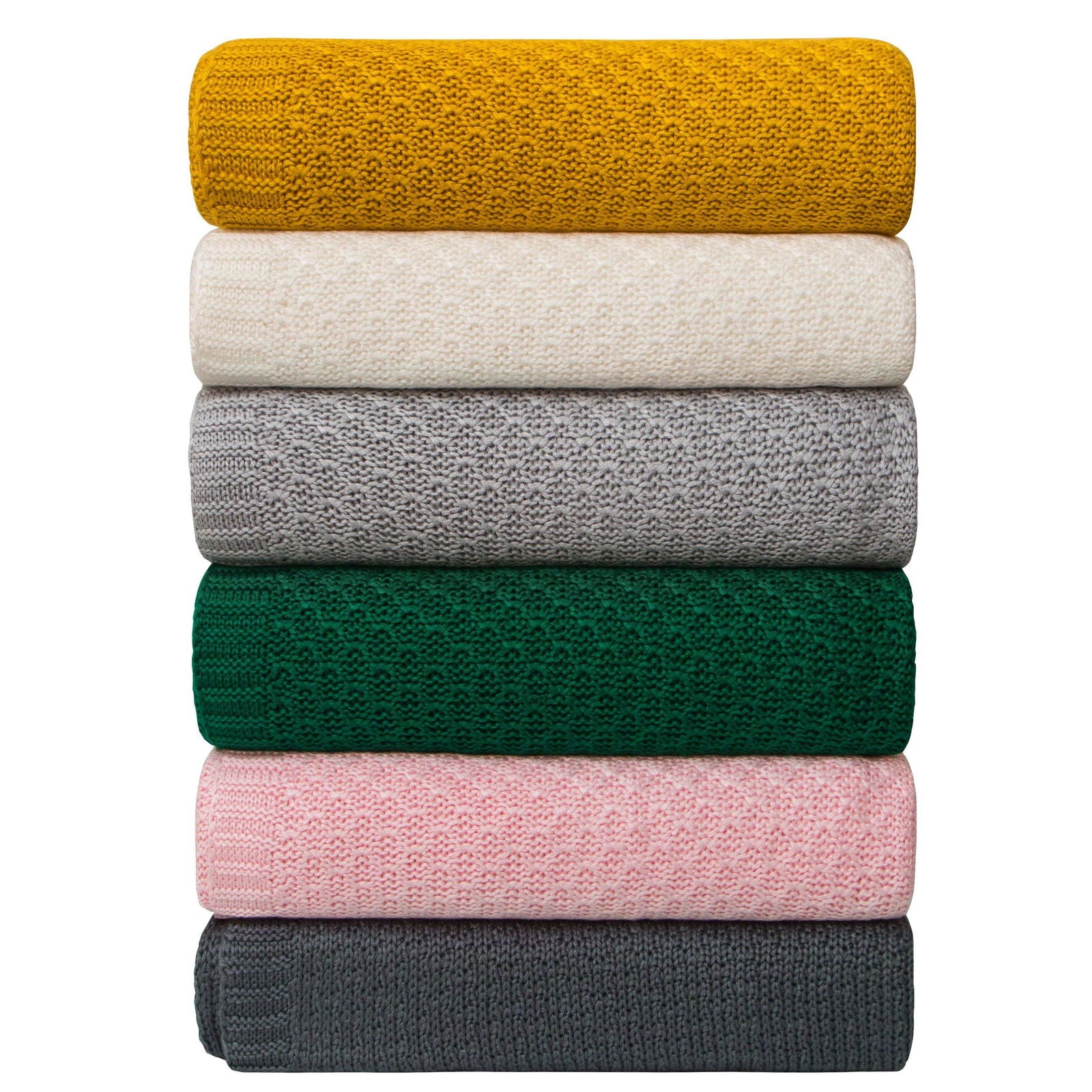 NTBAY Bamboo Cable Knitted Toddler Blanket - NTBAY