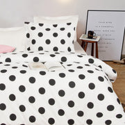 NTBAY Microfiber Duvet Cover Set, 3 Pieces Ultra Soft Zipper Closure Black and White Bedding Set, Polka Dots Quilt Cover Twin (68 x 90 inches) - NTBAY