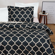 NTBAY Black and Beige Curve Microfiber Duvet Cover Set Twin (68 x 90 inches) - NTBAY