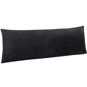 Zippered Velvet Body Pillow Cover, Solid Color Pillowcase for Body Pillows 1 Pc-Body (20 x 54 inches) / Charcoal Grey - NTBAY