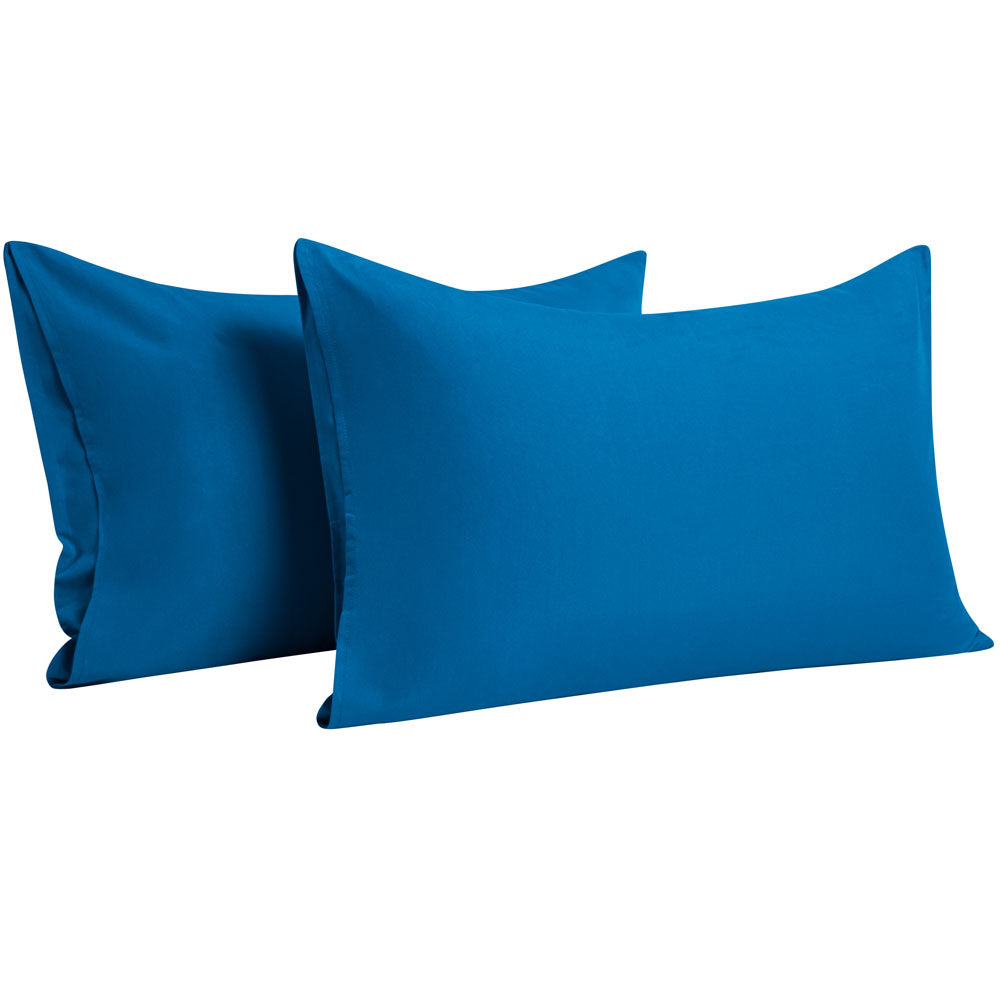 NTBAY 100% Brushed Microfiber Pillowcase with Envelope Closure, 4 Size, 24 Colors 2Pcs - Standard (20 x 26 inches) / Royal Blue - NTBAY