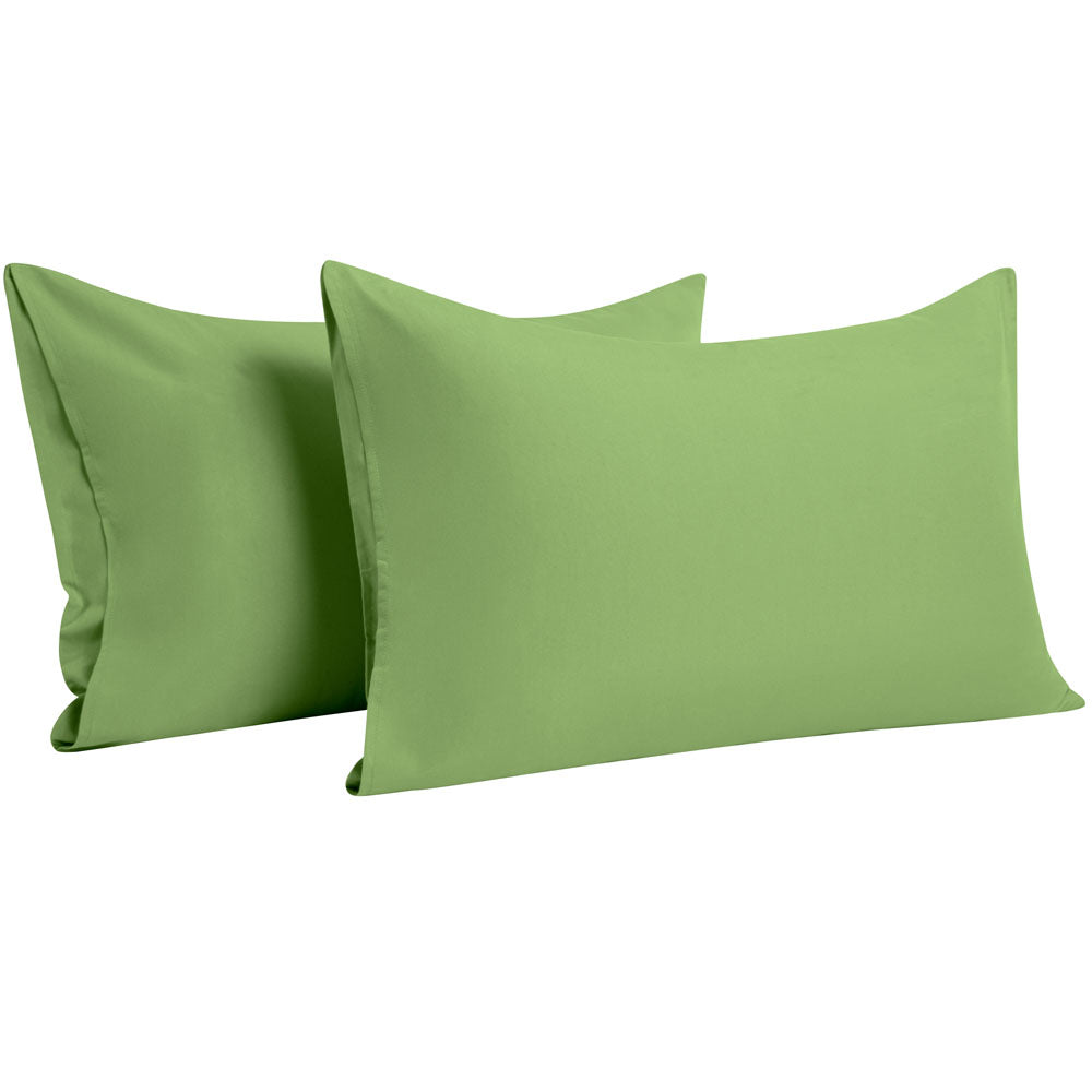 NTBAY 100% Brushed Microfiber Pillowcase with Envelope Closure, 4 Size, 24 Colors 2Pcs - Standard (20 x 26 inches) / Sage Green - NTBAY