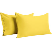 NTBAY 100% Brushed Microfiber Pillowcase with Envelope Closure, 4 Size, 24 Colors 2Pcs - Standard (20 x 26 inches) / Yellow - NTBAY