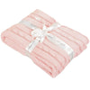 NTBAY Cotton Cable Knitted Toddler Blanket, Super Soft Warm Multi Color Baby Blanket, 30 x 40 inches Baby Pink / 30 x 40 inches - NTBAY