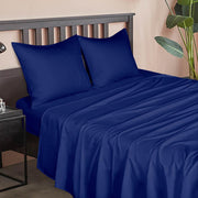 NTBAY Soft and Breathable Solid Color Bed Sheet and Pillowcase Set Twin (39 x 75 inches) / Navy Blue - NTBAY